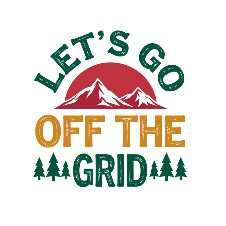 Hiking & camping graphic tee with nature quote Off The Grid