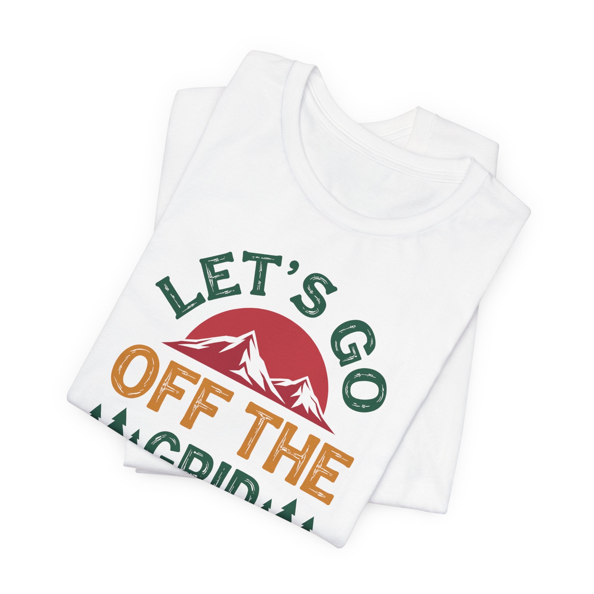 Hiking & camping graphic tee with nature quote Off The Grid