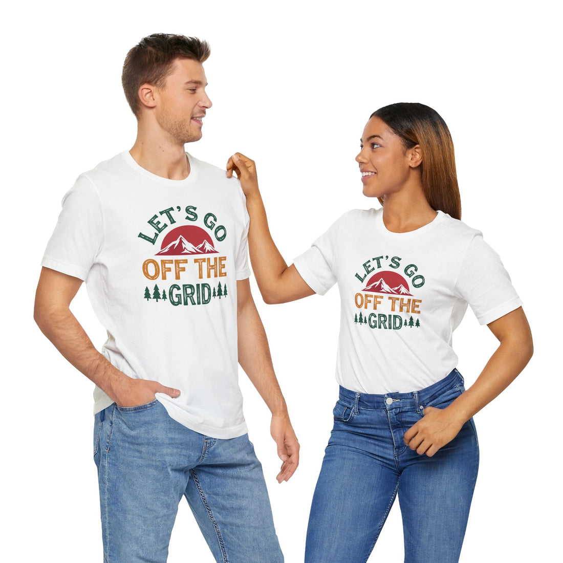 Hiking & camping graphic tee with nature quote Off The Grid