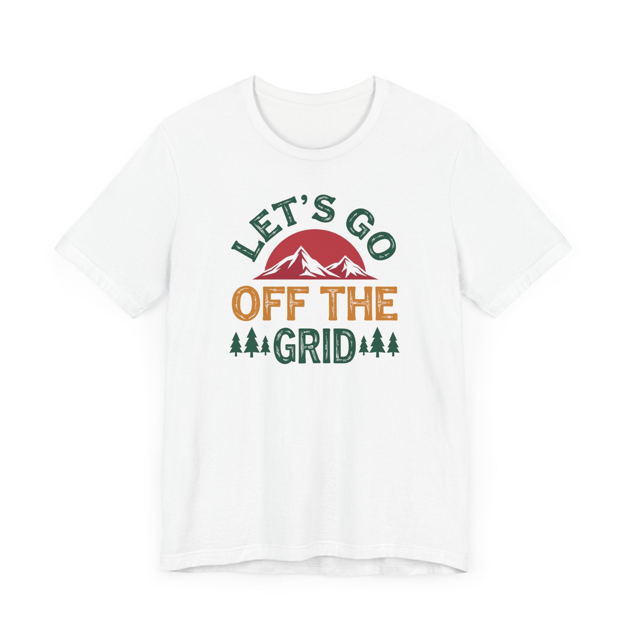 Hiking & camping graphic tee with nature quote Off The Grid