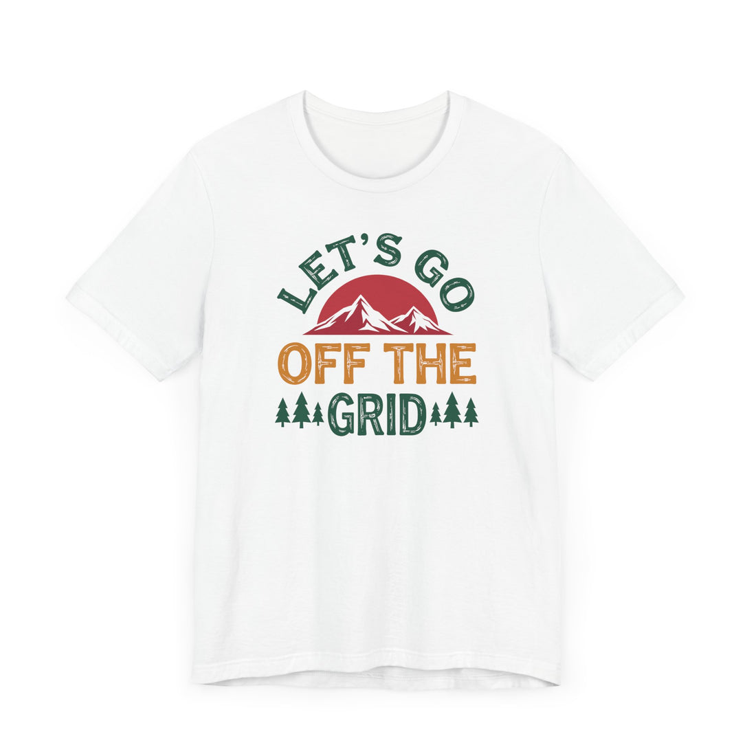 Hiking & camping graphic tee with nature quote Off The Grid