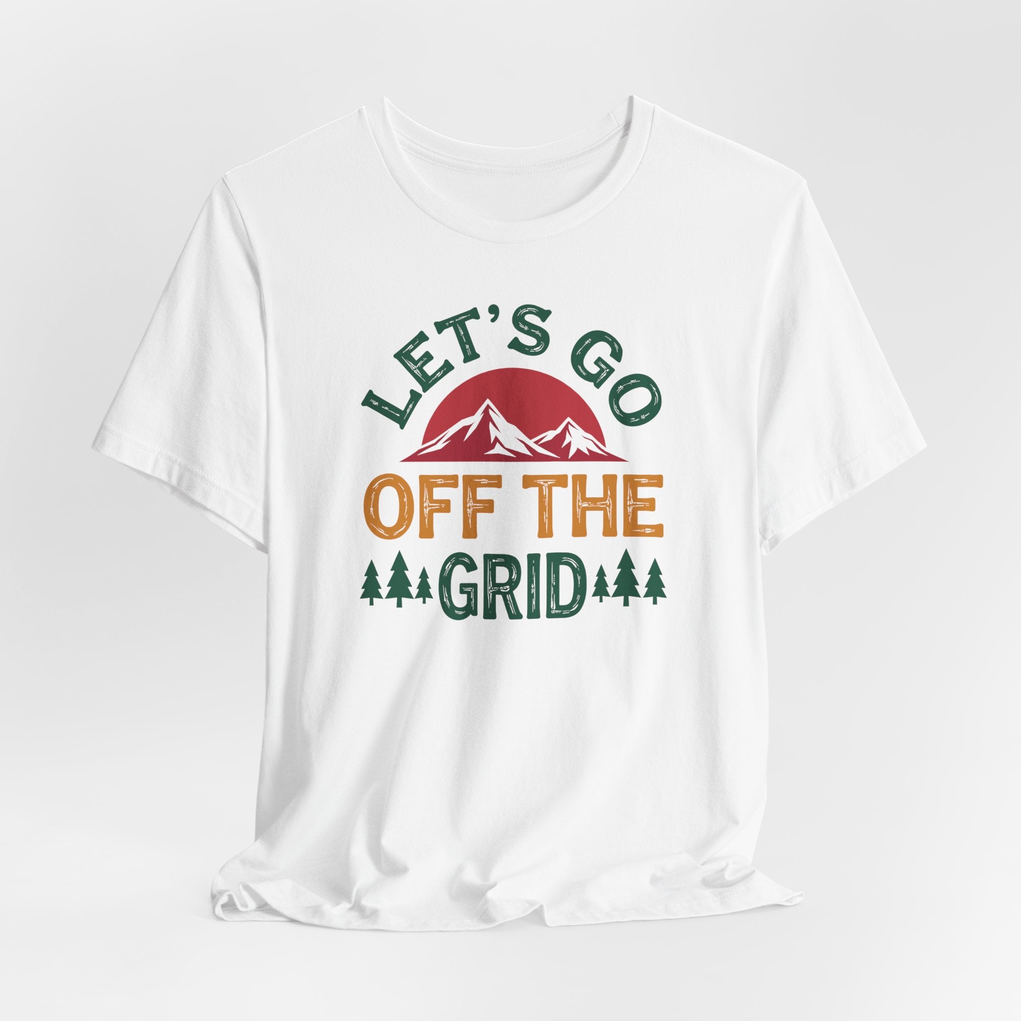Hiking & camping graphic tee with nature quote Off The Grid