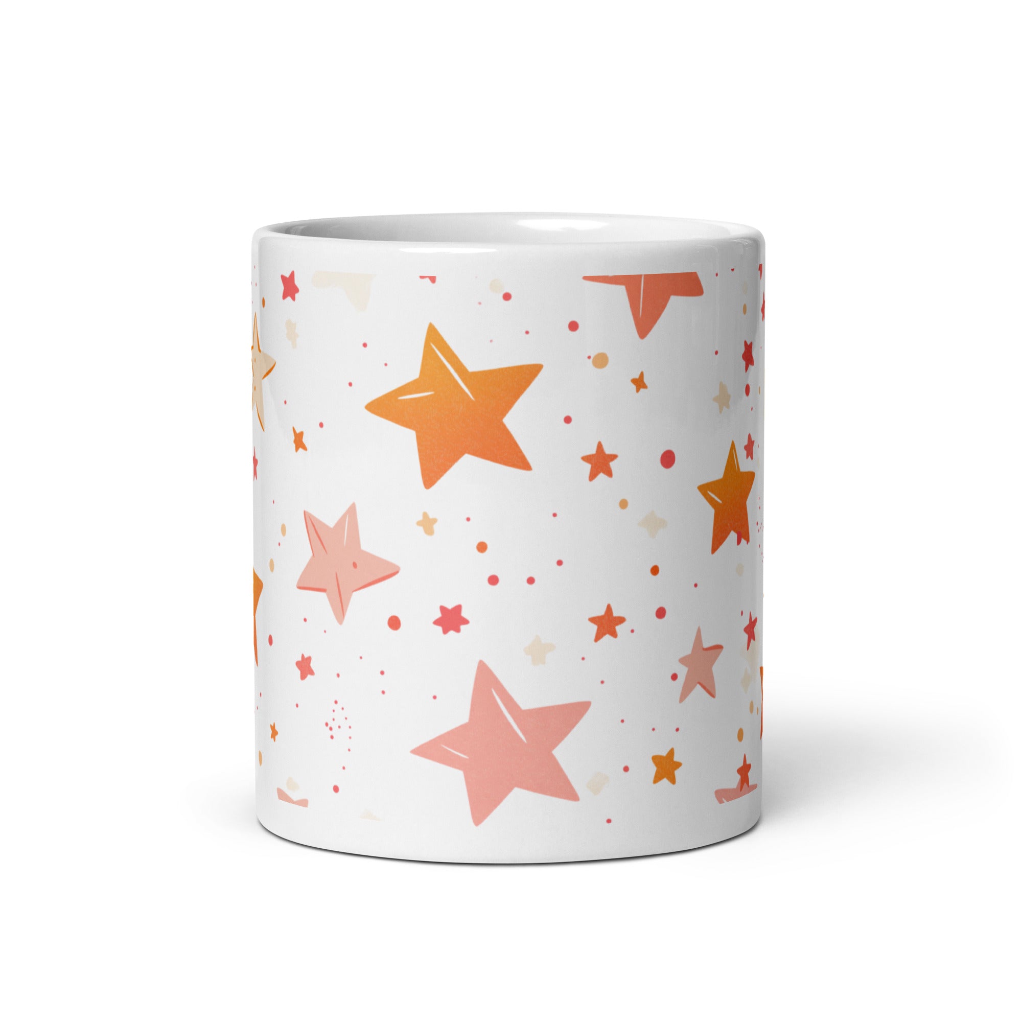 Pastel stars mug 11oz used for breakfast coffee