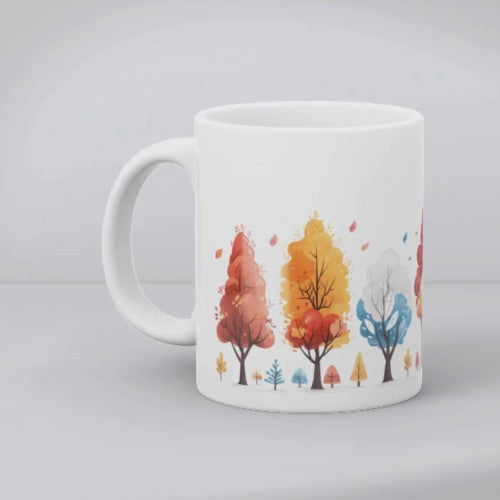 with Colorful Tree and Falling Leaves Design, Perfect Gift for Nature Lovers