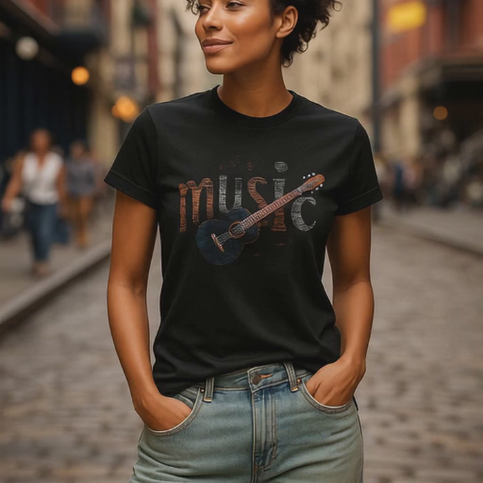 music-guitar-graphic-tshirt