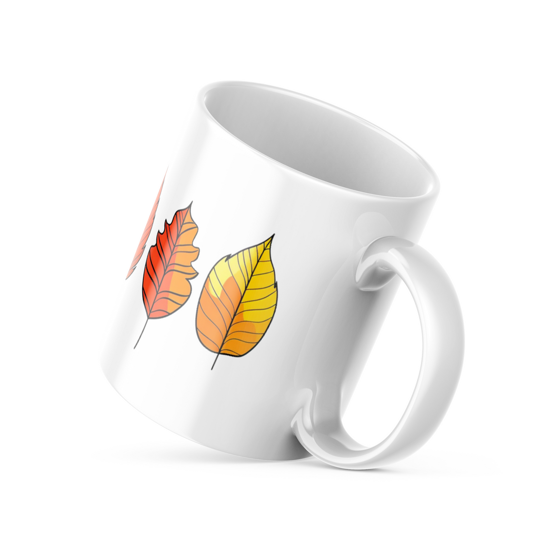 Autumn Leaves Mug Set | Fall Season Inspired Drinkware | Cozy Coffee Mugs for Fall Lovers