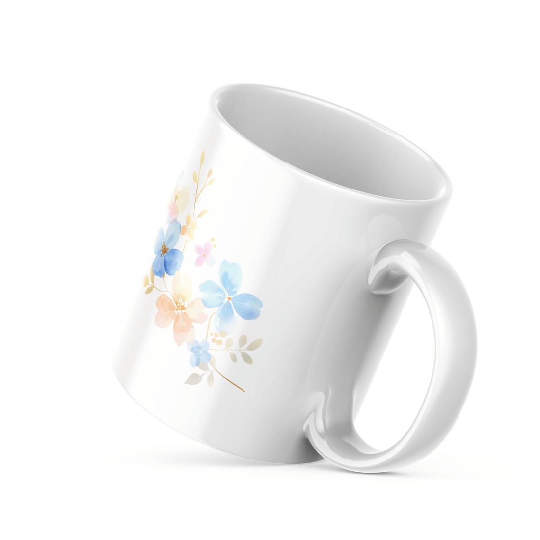 Soft Pastel Good Morning Mug Set | Floral Watercolor Coffee & Tea Cups