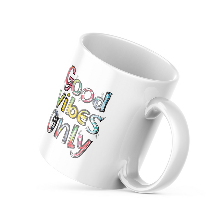 Good Vibes Only & Good Morning Mug Set | Positive Energy Mugs | Start Your Day Right!