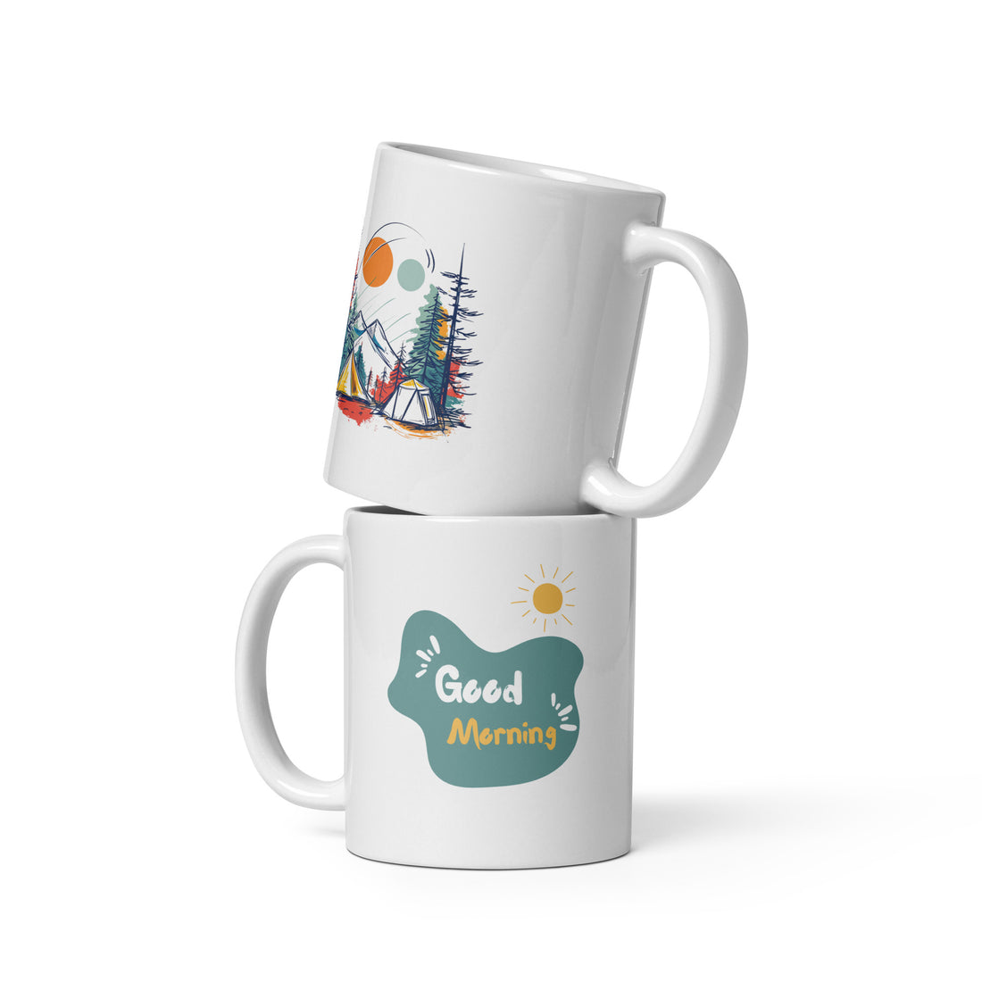 Good Morning Adventure Mug Set | Camping & Nature Scene | Perfect for Outdoors Lovers