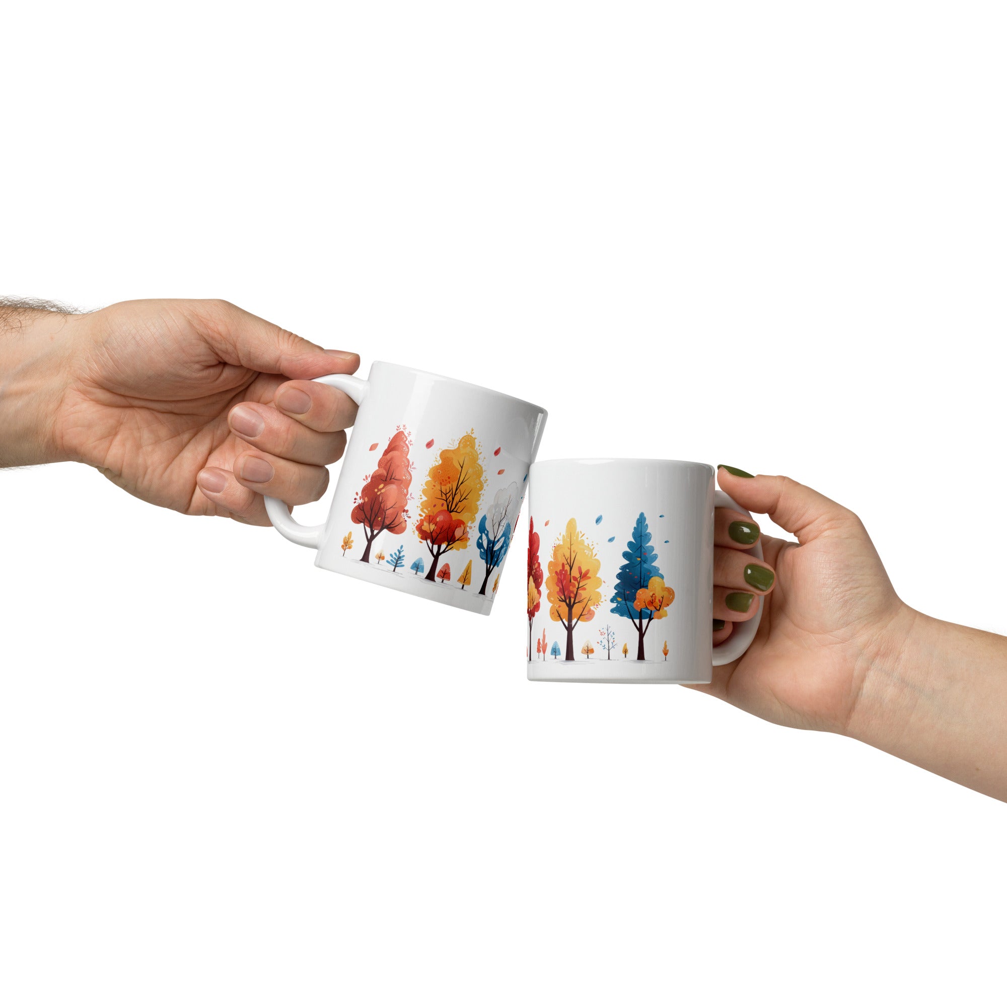 with Colorful Tree and Falling Leaves Design, Perfect Gift for Nature Lovers