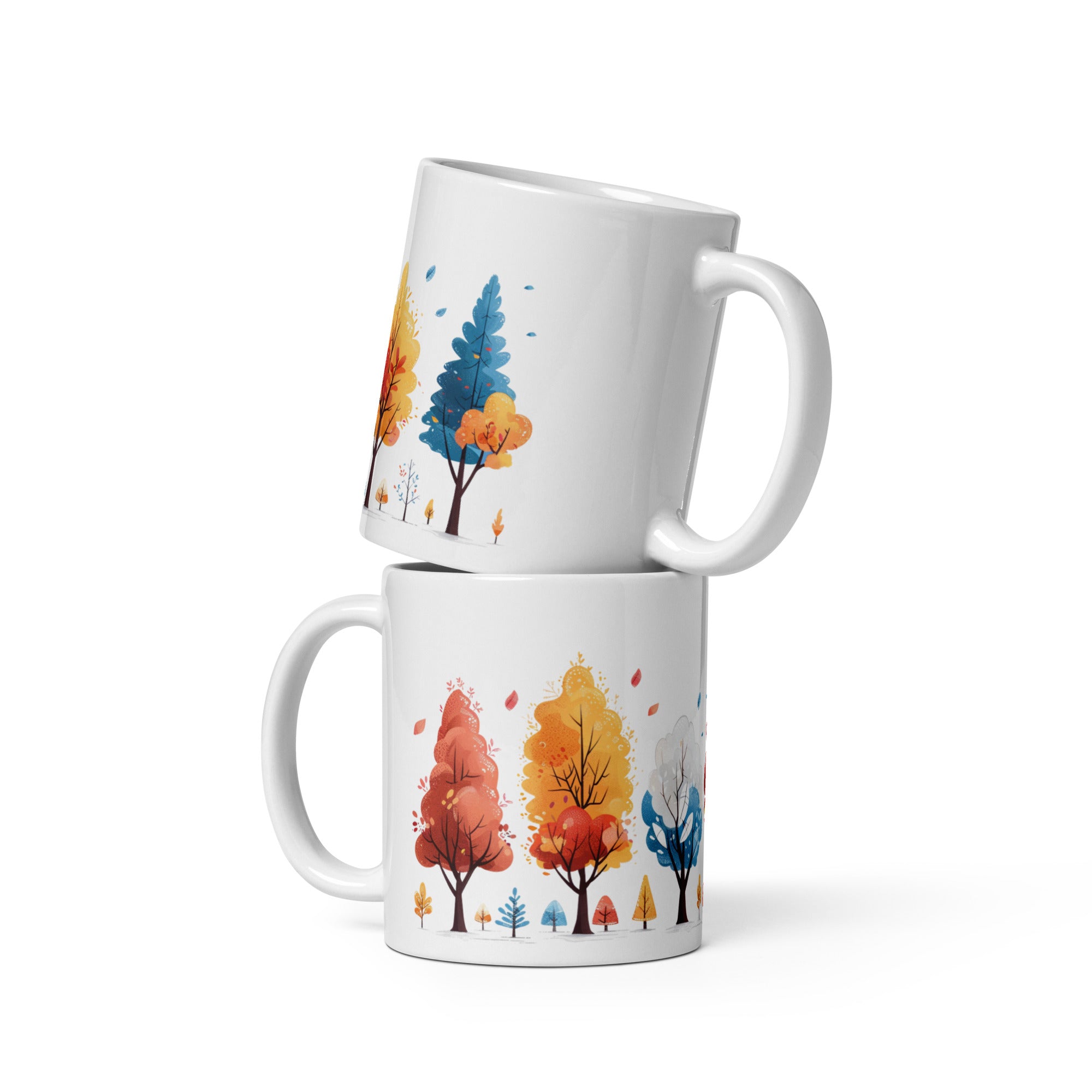with Colorful Tree and Falling Leaves Design, Perfect Gift for Nature Lovers