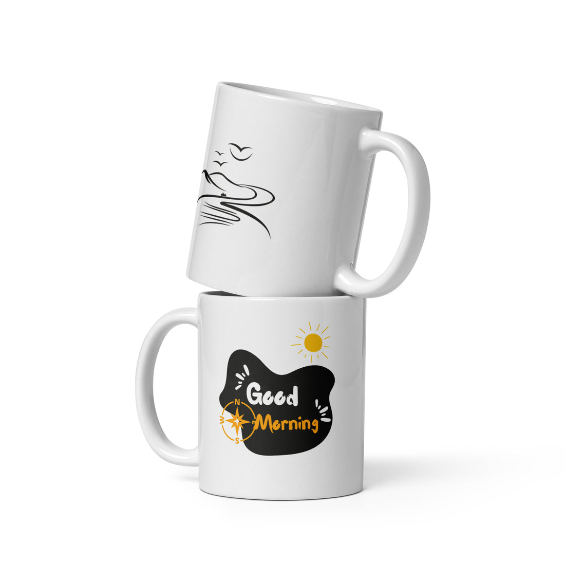 Good Morning Adventure Mug Set | Mountain and Sunrise Design | Perfect Gift for Coffee Lovers