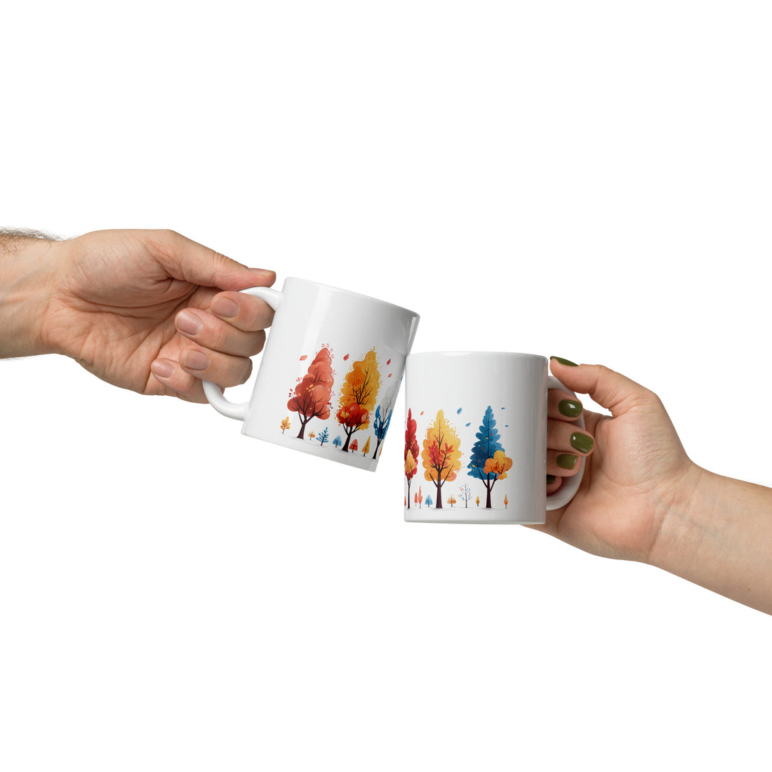 Colorful Seasons Mug Set | Enchanting Tree Design | Perfect for Nature Lovers