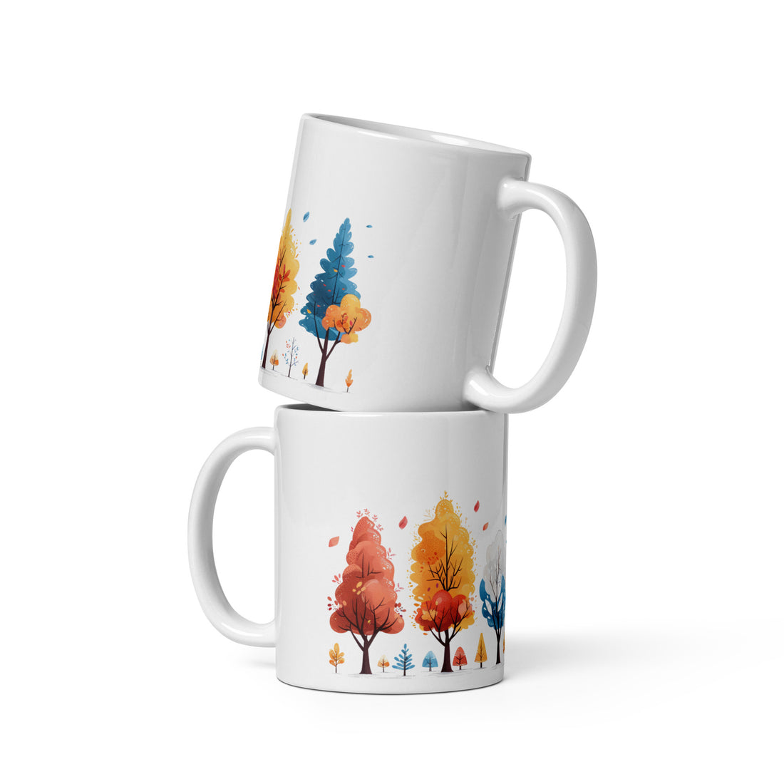 Colorful Seasons Mug Set | Enchanting Tree Design | Perfect for Nature Lovers