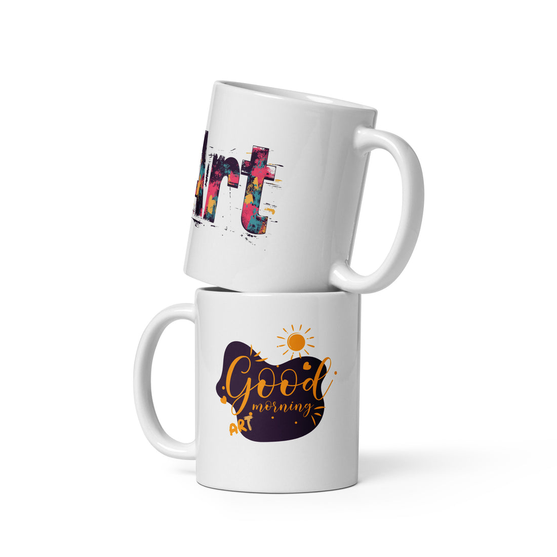 Good Morning Art Mug Set | Colorful Art & Inspiration Design | Perfect for Artists & Creatives