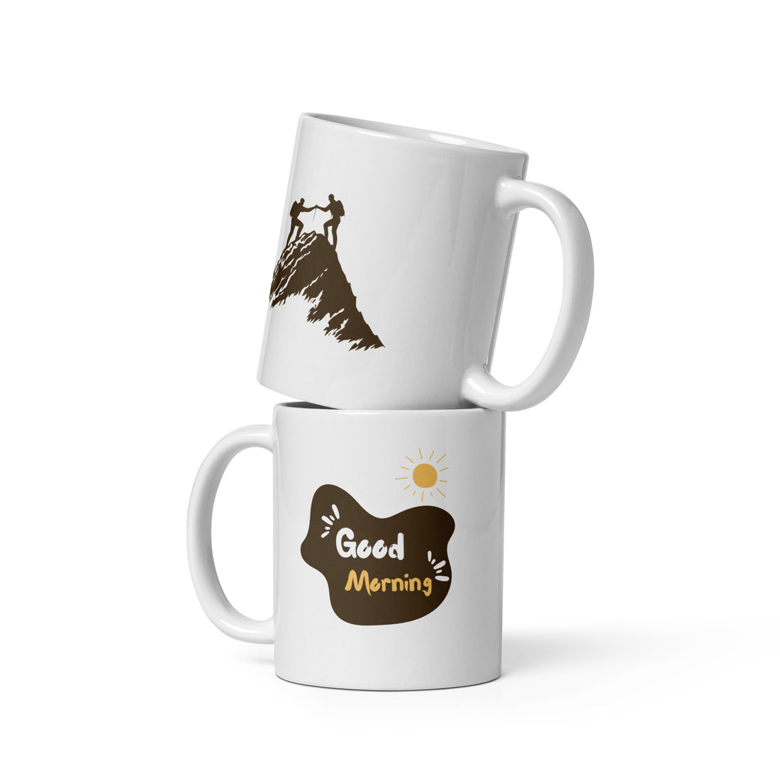 Adventure Morning Mug Set | Mountain Climbing Design | Inspiring Drinkware for Outdoor Enthusiasts