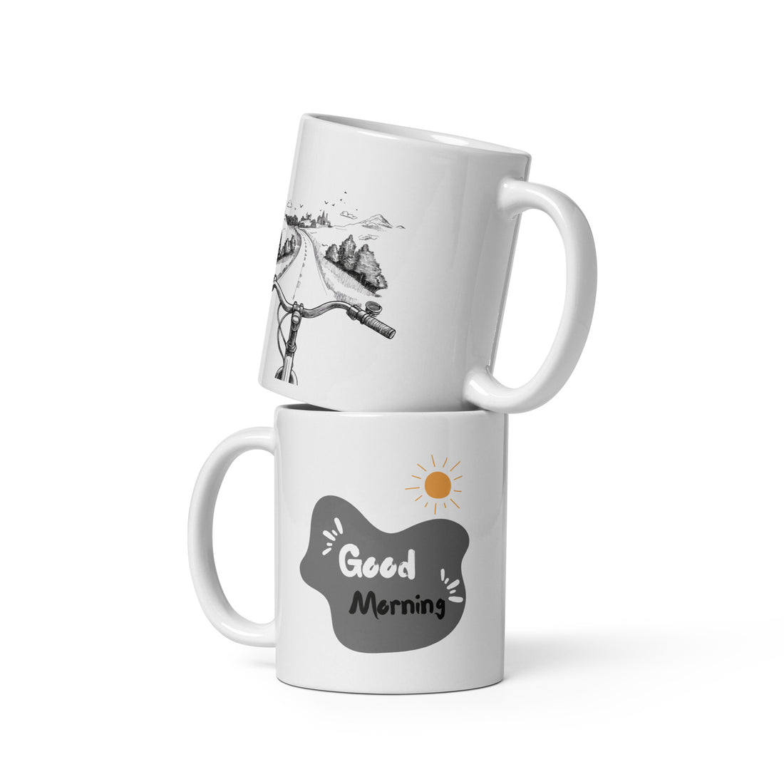 Good Morning Cycling Mug | Bike Ride & Scenic Road Design | Perfect for Adventure Seekers