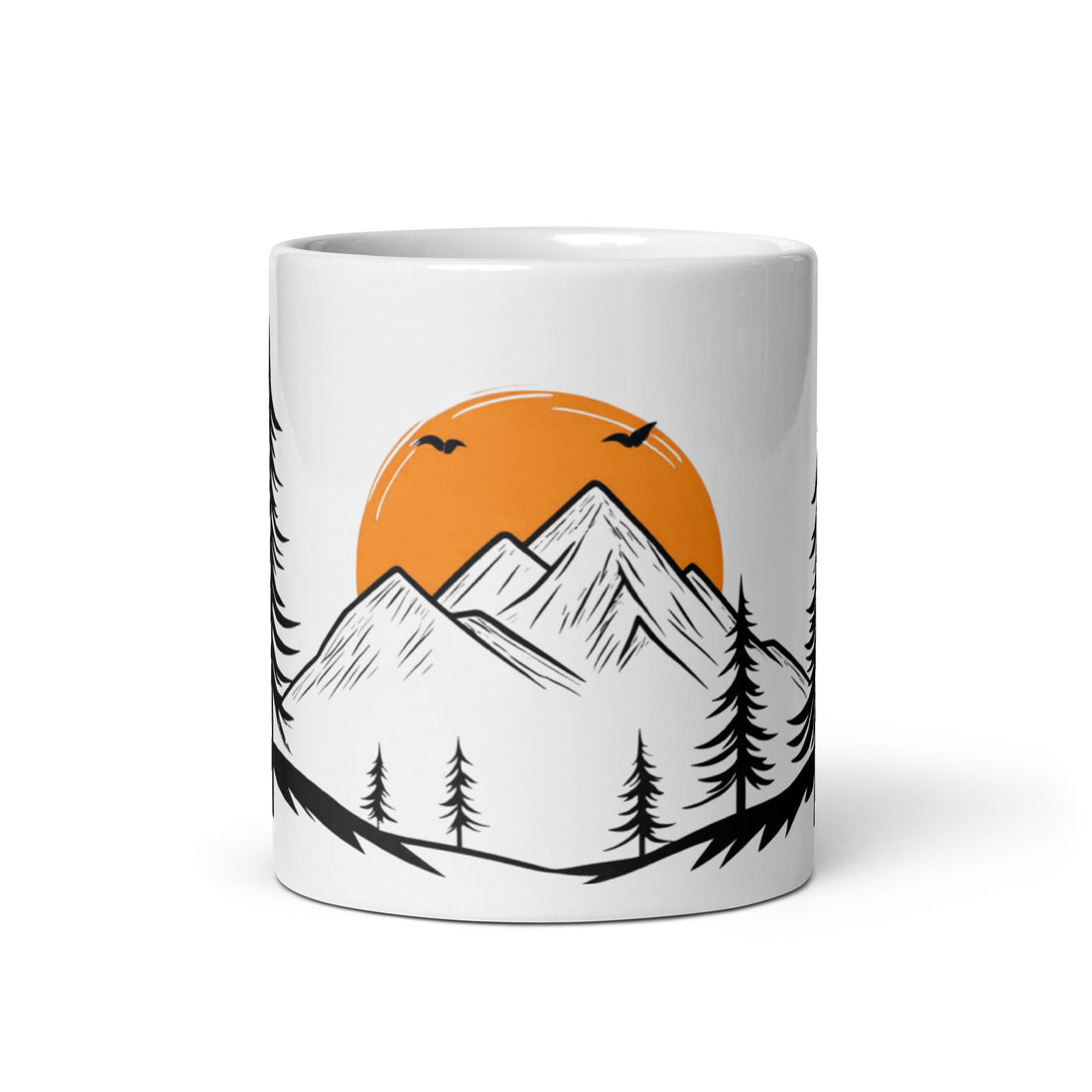 Mountain Sunrise Adventure Mug | Scenic Nature Design for Outdoor Lovers