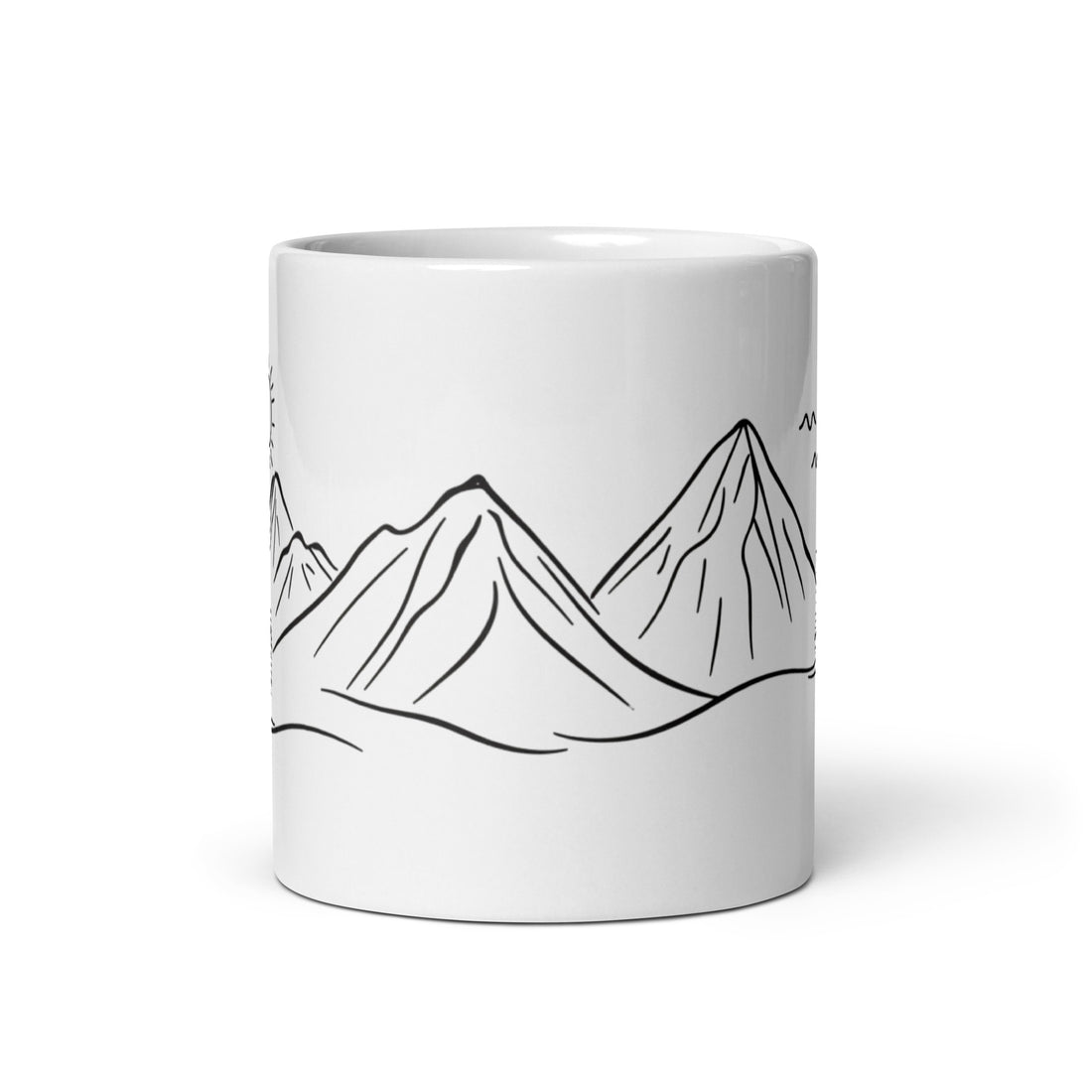 🌄 Minimalist Mountain & Forest Mug Set – Nature-Inspired Ceramic Coffee Mugs for Outdoor Lovers