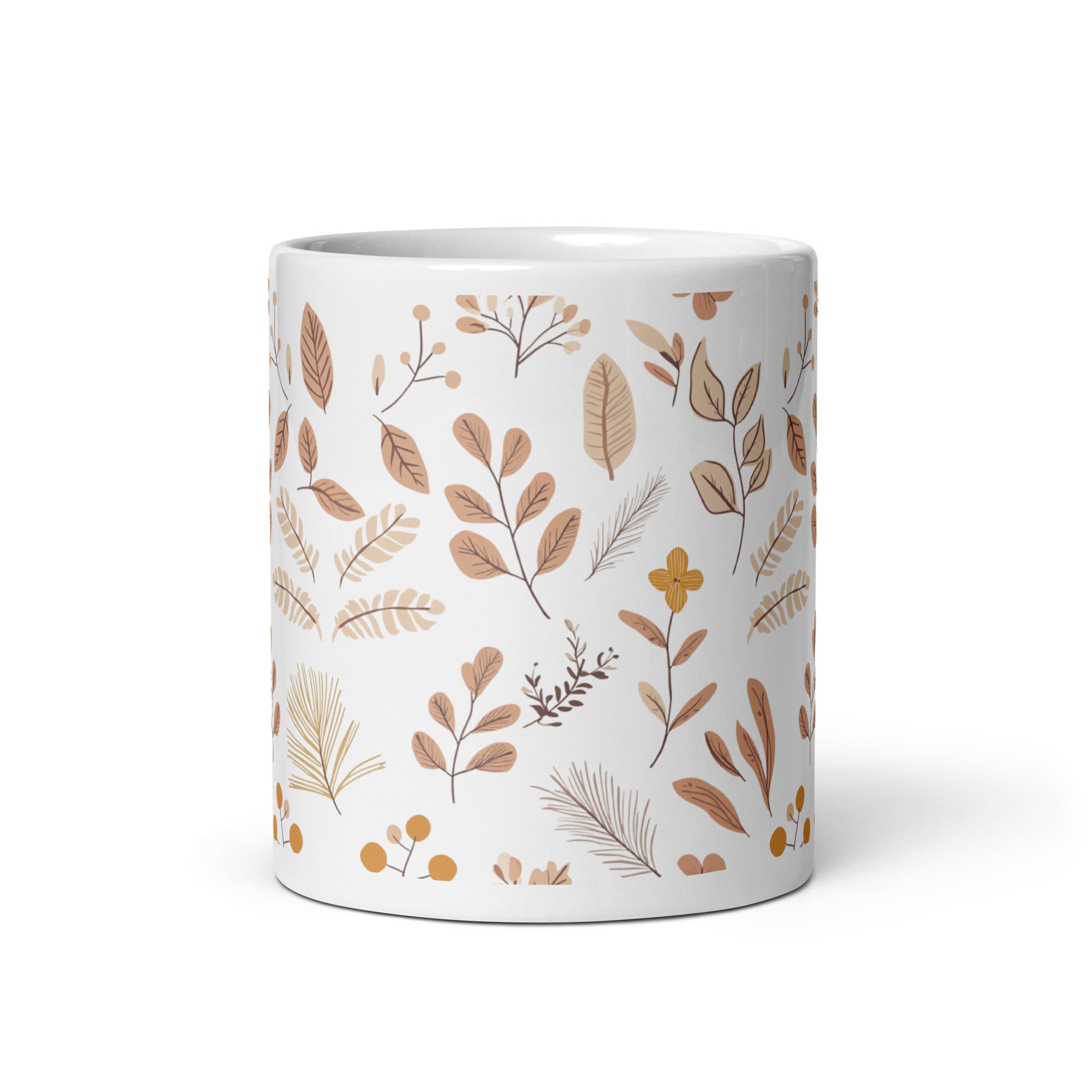  Botanical autumn mug in eco gift box, perfect fall gift