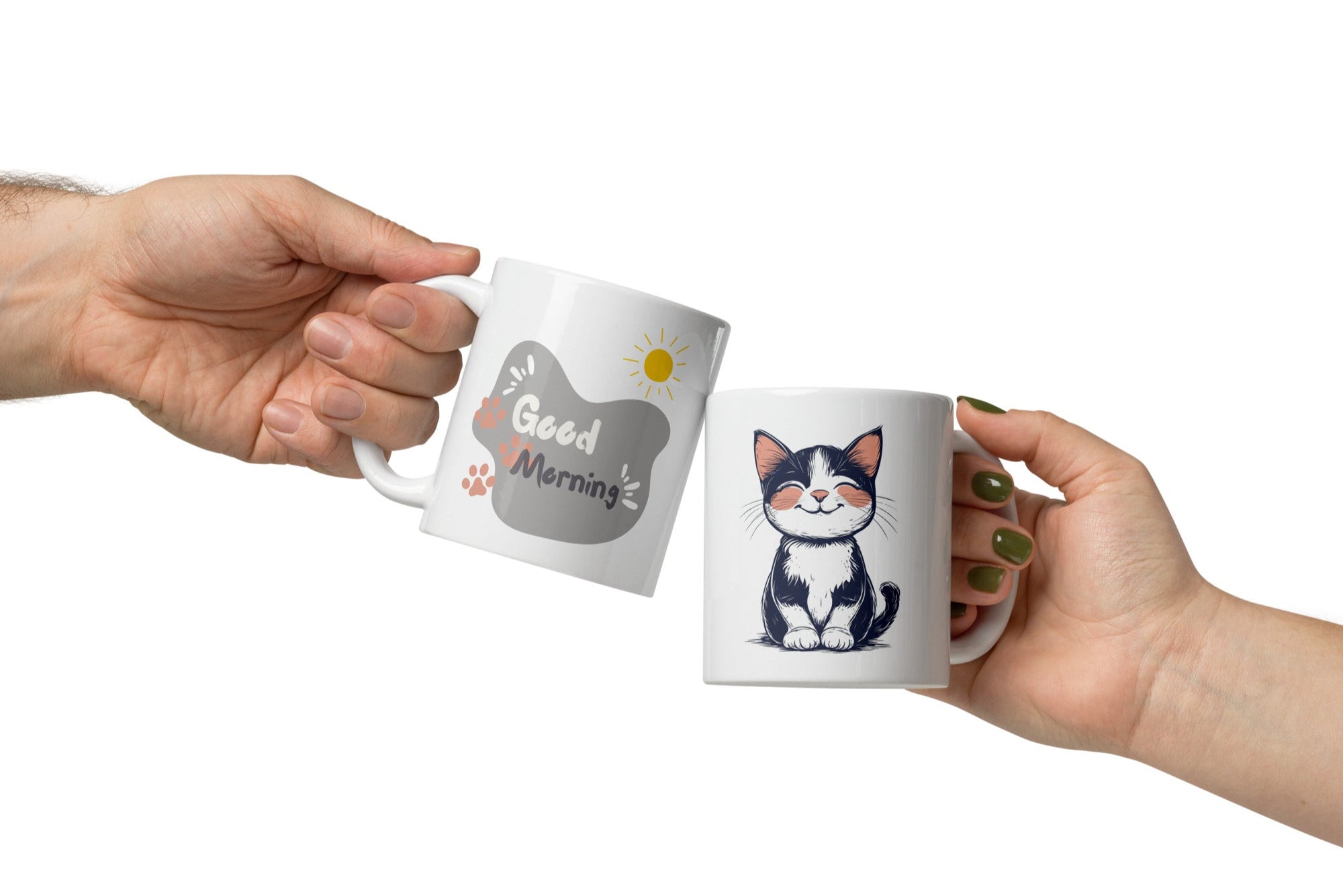 Cat mug in gift box, cute kitten coffee cup, perfect for gifting