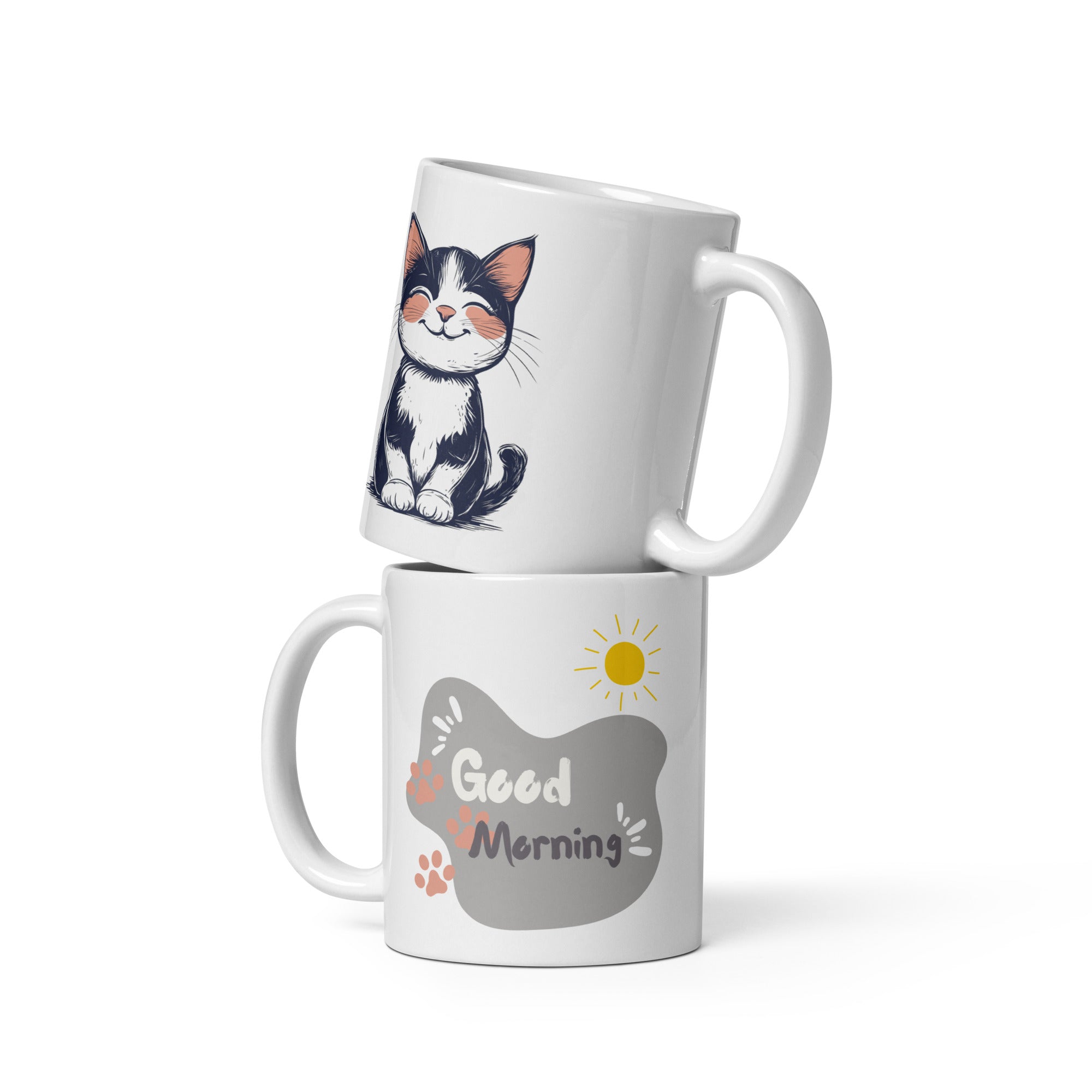  Cat mug in gift box, cute kitten coffee cup, perfect for gifting