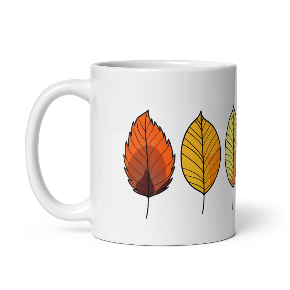 Autumn Leaves Mug Set | Fall Season Inspired Drinkware | Cozy Coffee Mugs for Fall Lovers