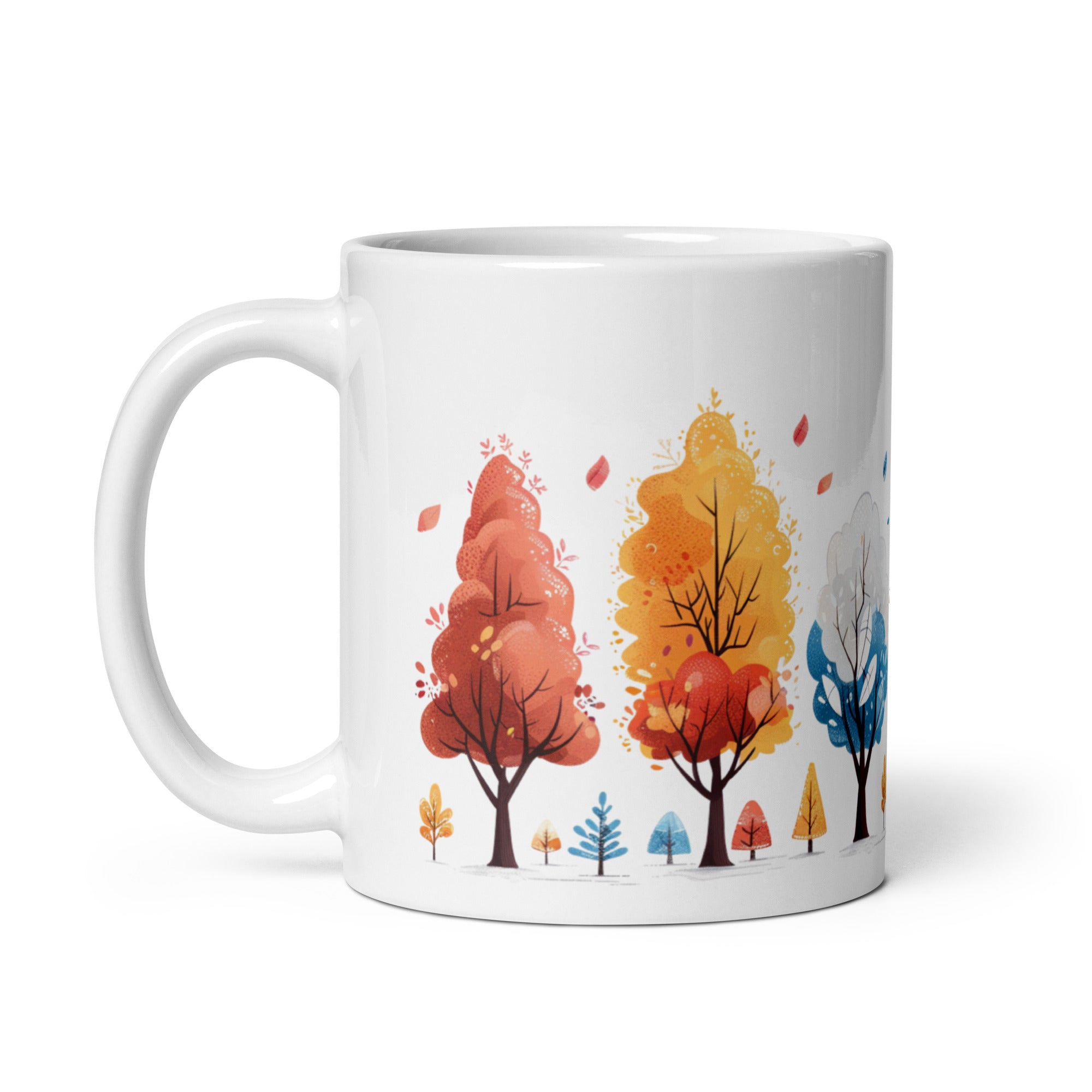 with Colorful Tree and Falling Leaves Design, Perfect Gift for Nature Lovers