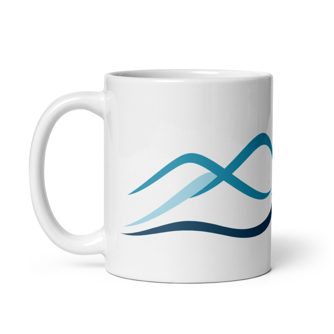 Ocean Waves Mug Set | Minimalist Wave Design | Tranquil Blue Drinkware for Ocean Lovers