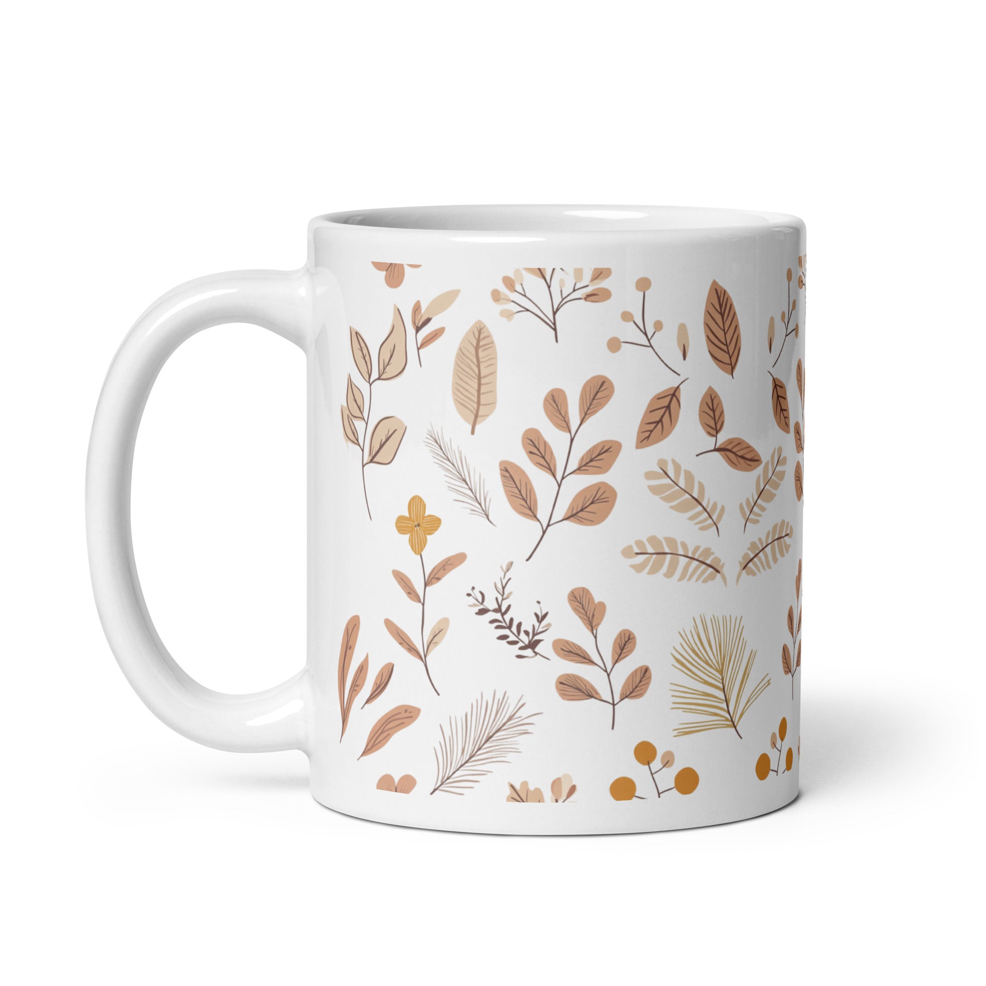  Botanical autumn mug in eco gift box, perfect fall gift