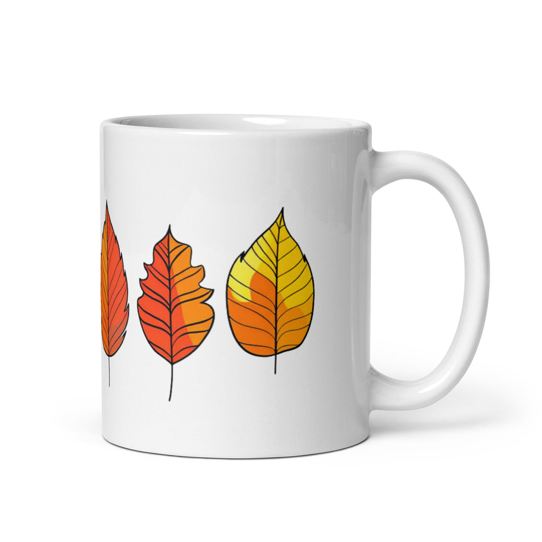 Autumn Leaves Mug Set | Fall Season Inspired Drinkware | Cozy Coffee Mugs for Fall Lovers