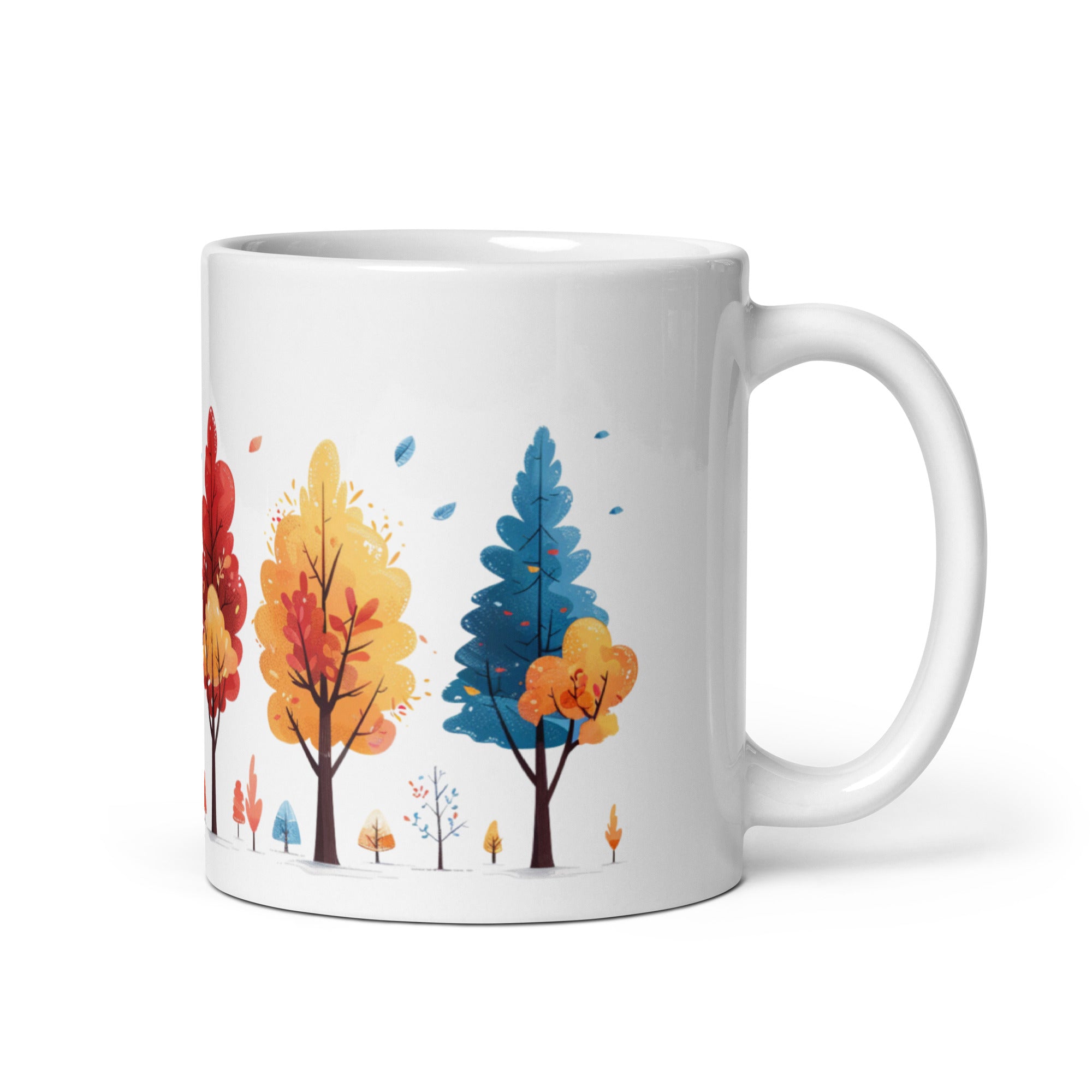 with Colorful Tree and Falling Leaves Design, Perfect Gift for Nature Lovers