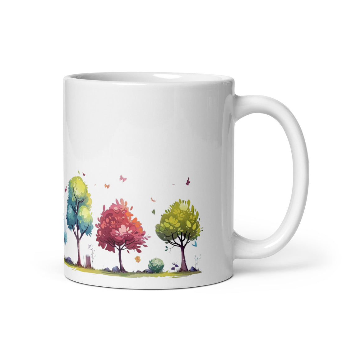 Good Morning Autumn Trees Mug Set | Cozy Fall Vibes | Colorful Autumn Forest Design