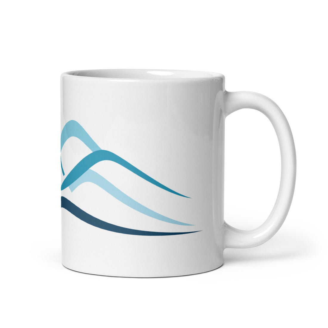 Ocean Waves Mug Set | Minimalist Wave Design | Tranquil Blue Drinkware for Ocean Lovers