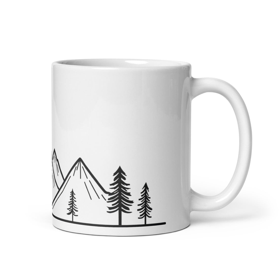 ☀️ Minimalist Mountain Sunrise Mug – Nature-Inspired Ceramic Coffee Mug for Adventure Lovers