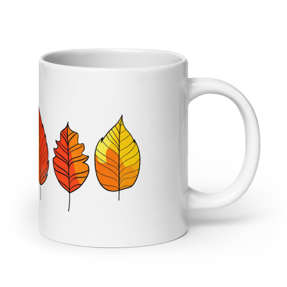 Autumn Leaves Mug Set | Fall Season Inspired Drinkware | Cozy Coffee Mugs for Fall Lovers